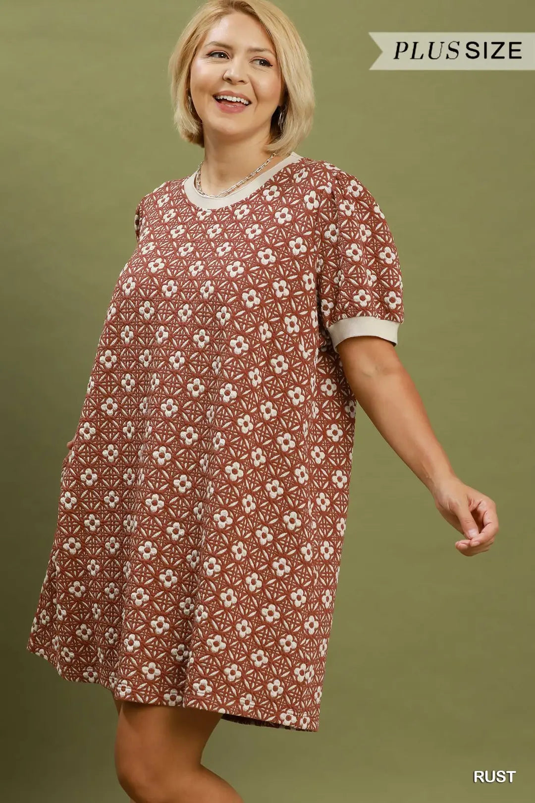 Curvy: Rusted Petals Dress