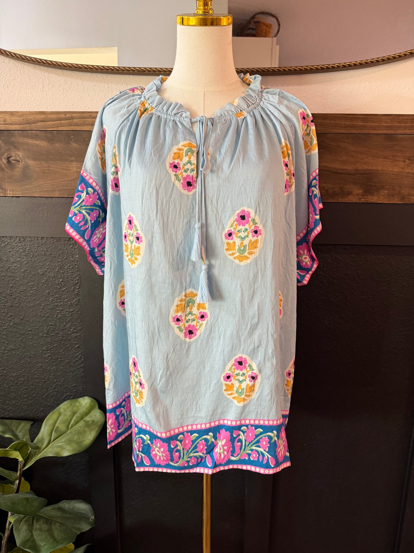 Curvy: Boho Bluebird Top