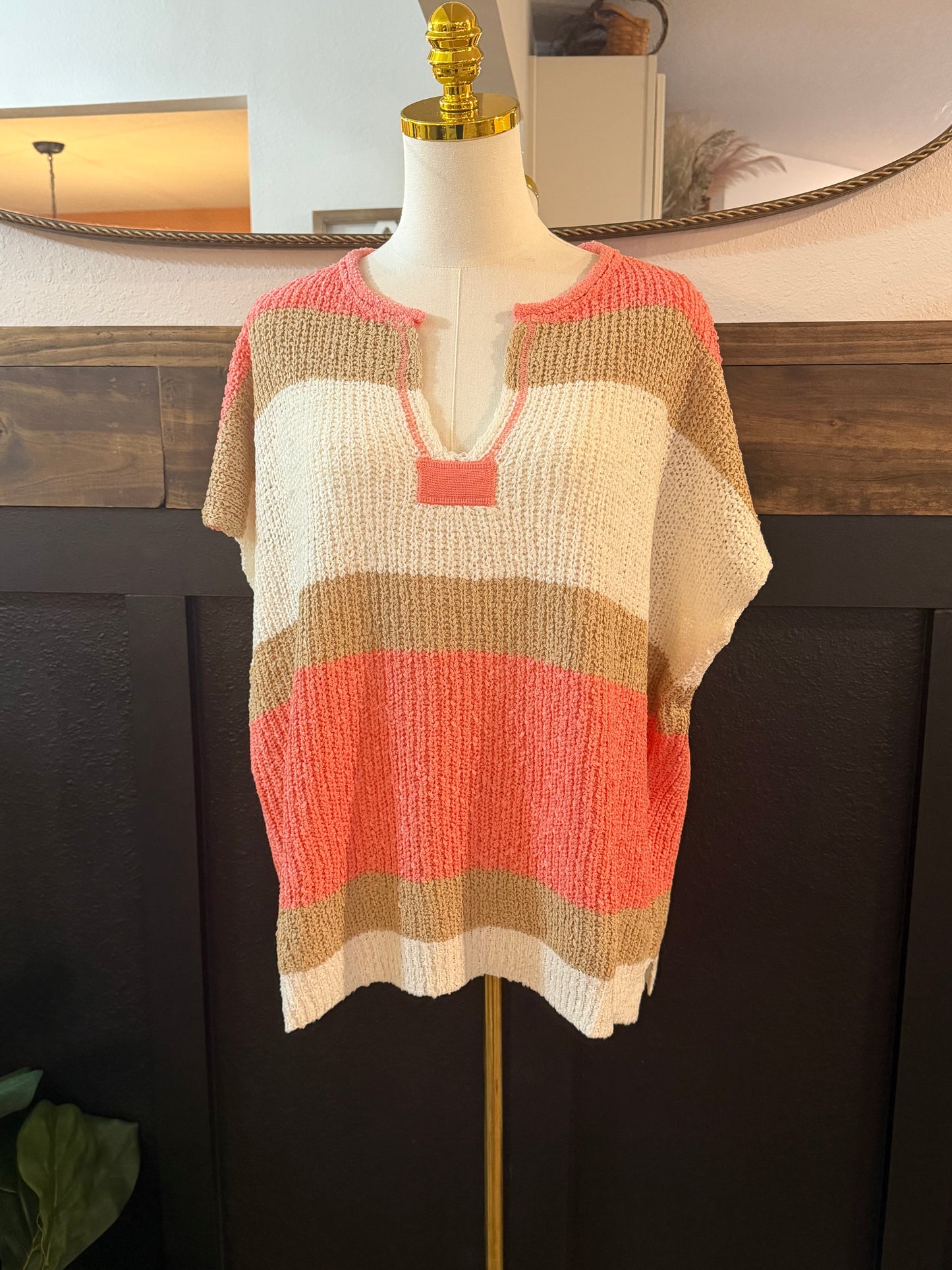 Curvy: Sunset Stroll Sweater Top