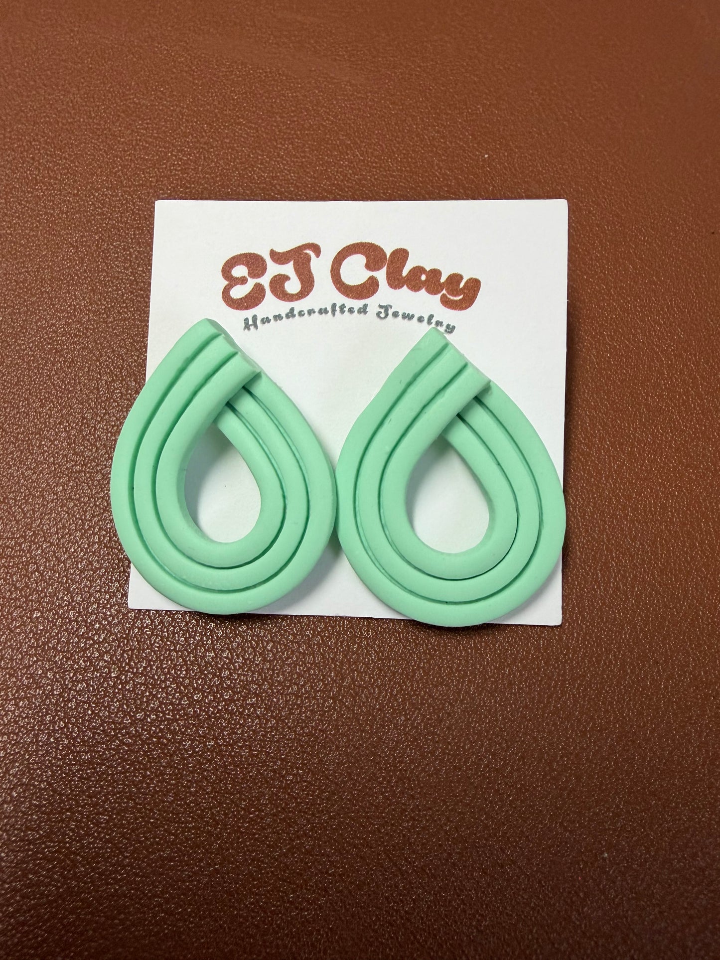 Clay Oval Earrings