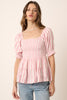 Pink Striped Babydoll Toop