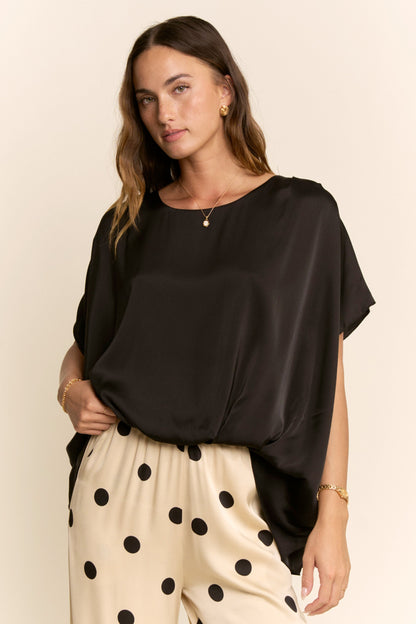 Midnight Muse Satin Top