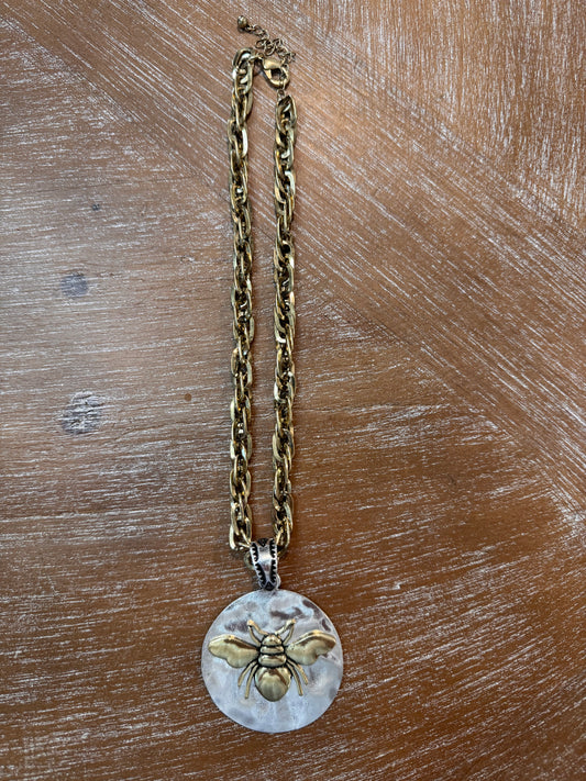 The 2-Tone Bee Necklace