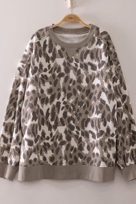 Curvy: Wildly Cozy Leopard Pullover