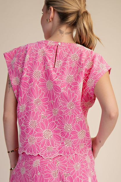 Scallop Hem Floral Set