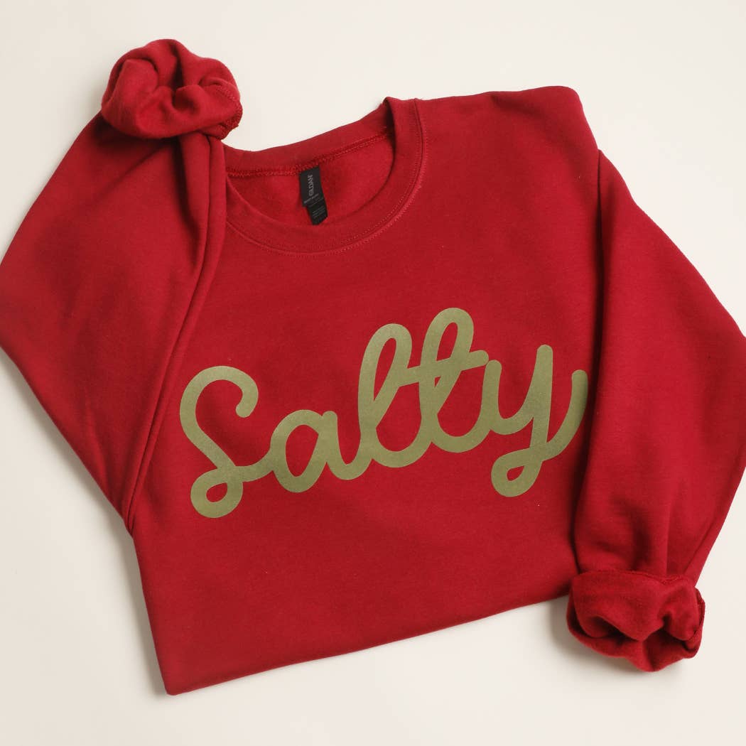 SALTY Heavyweight Crewneck Sweatshirt: One Size