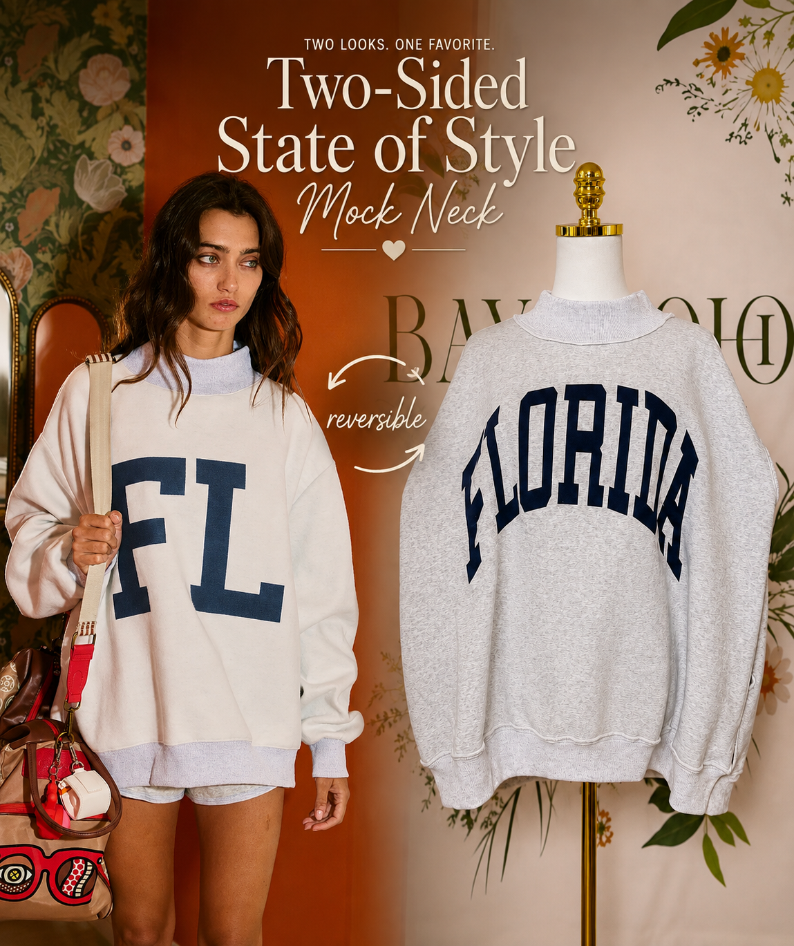 Two-Sided State of Style Mock Neck
