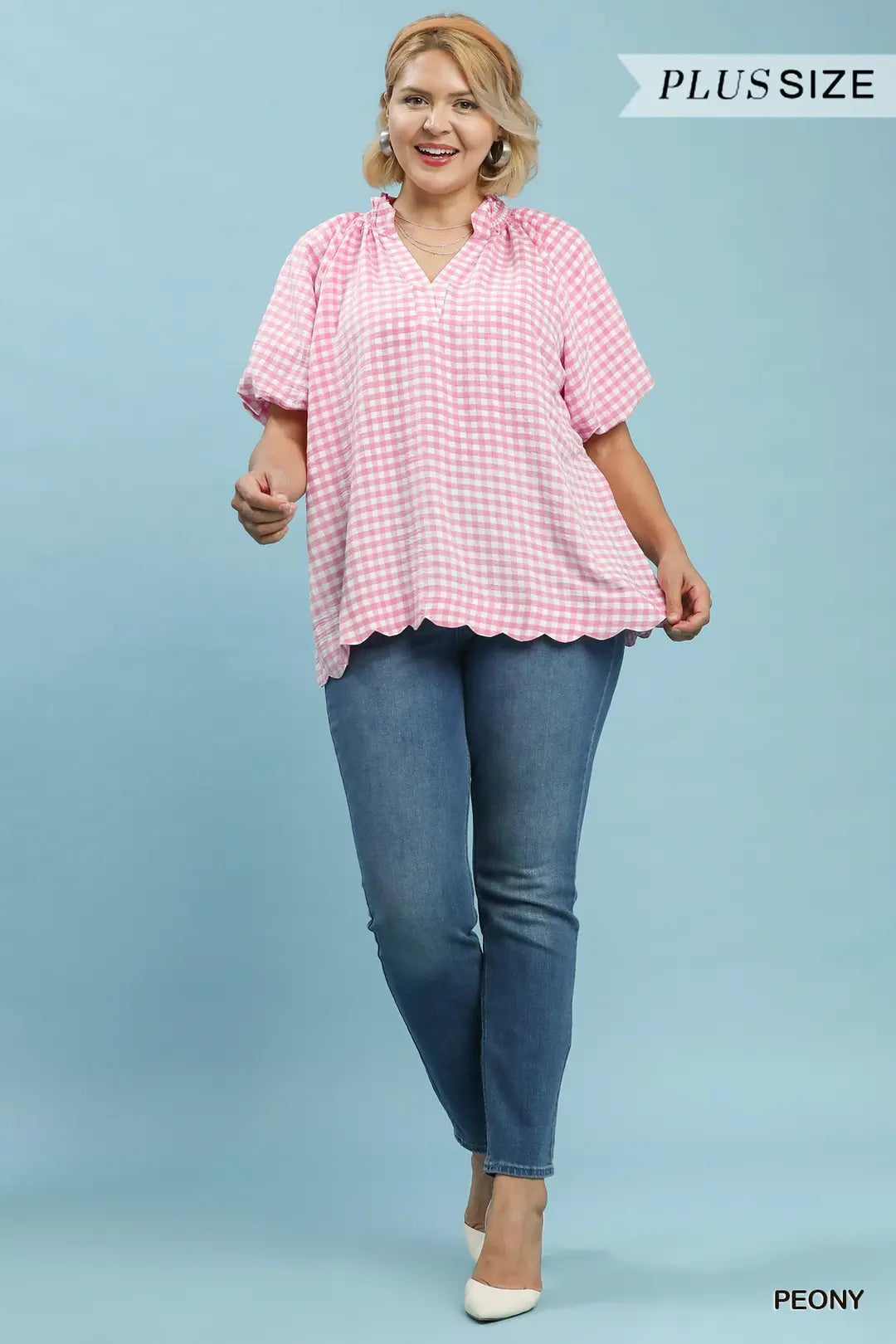 Curvy: Sweet Picnic Gingham Top