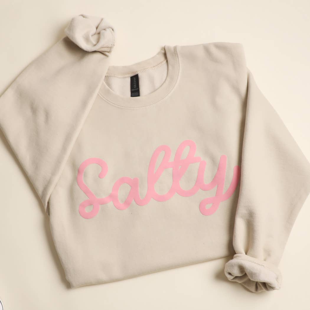 SALTY Heavyweight Crewneck Sweatshirt: One Size