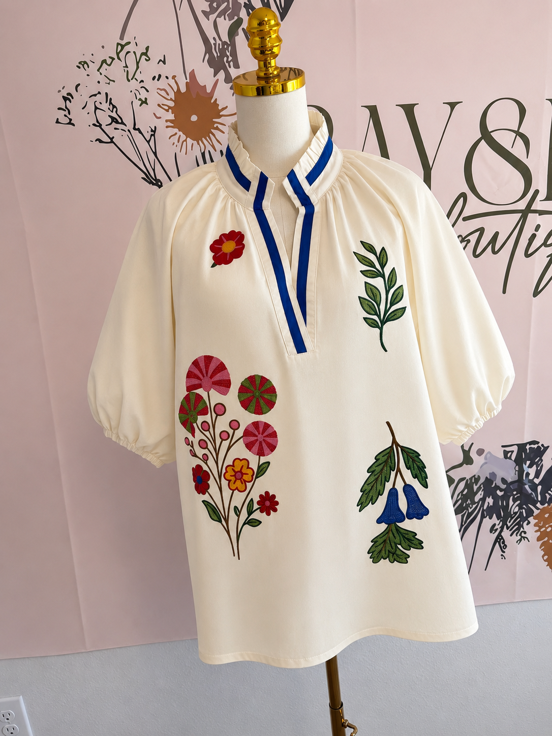 Curvy: Painted Petals Blouse