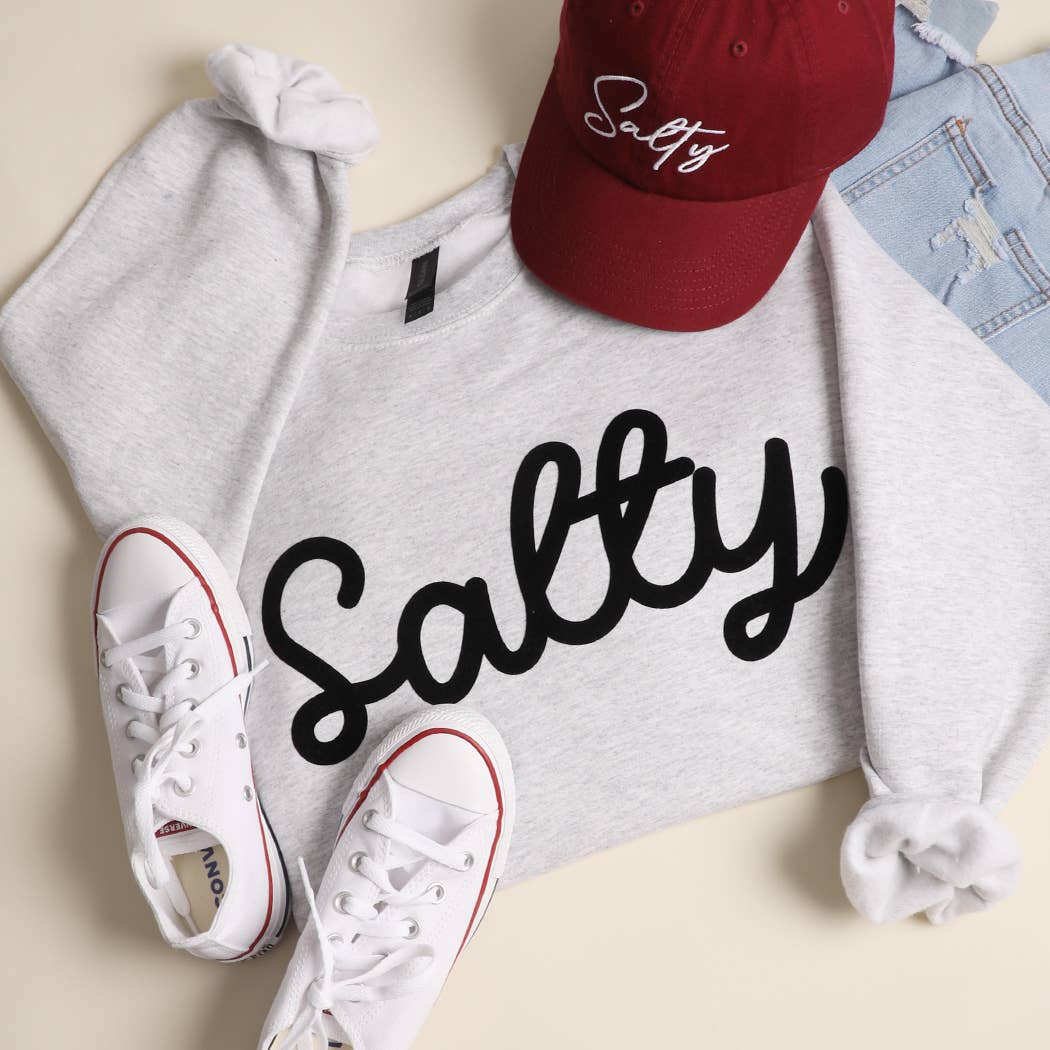 SALTY Heavyweight Crewneck Sweatshirt: One Size