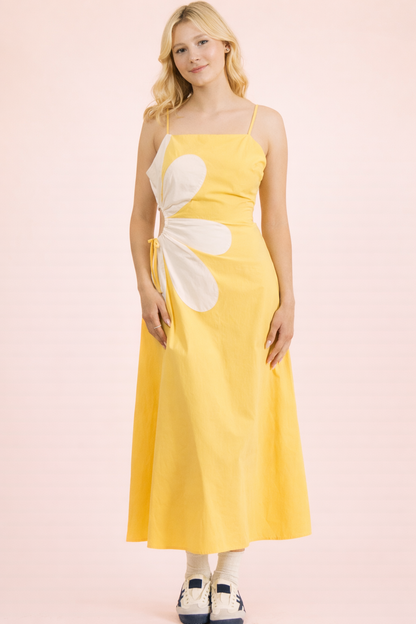 Side Bloom Midi Dress