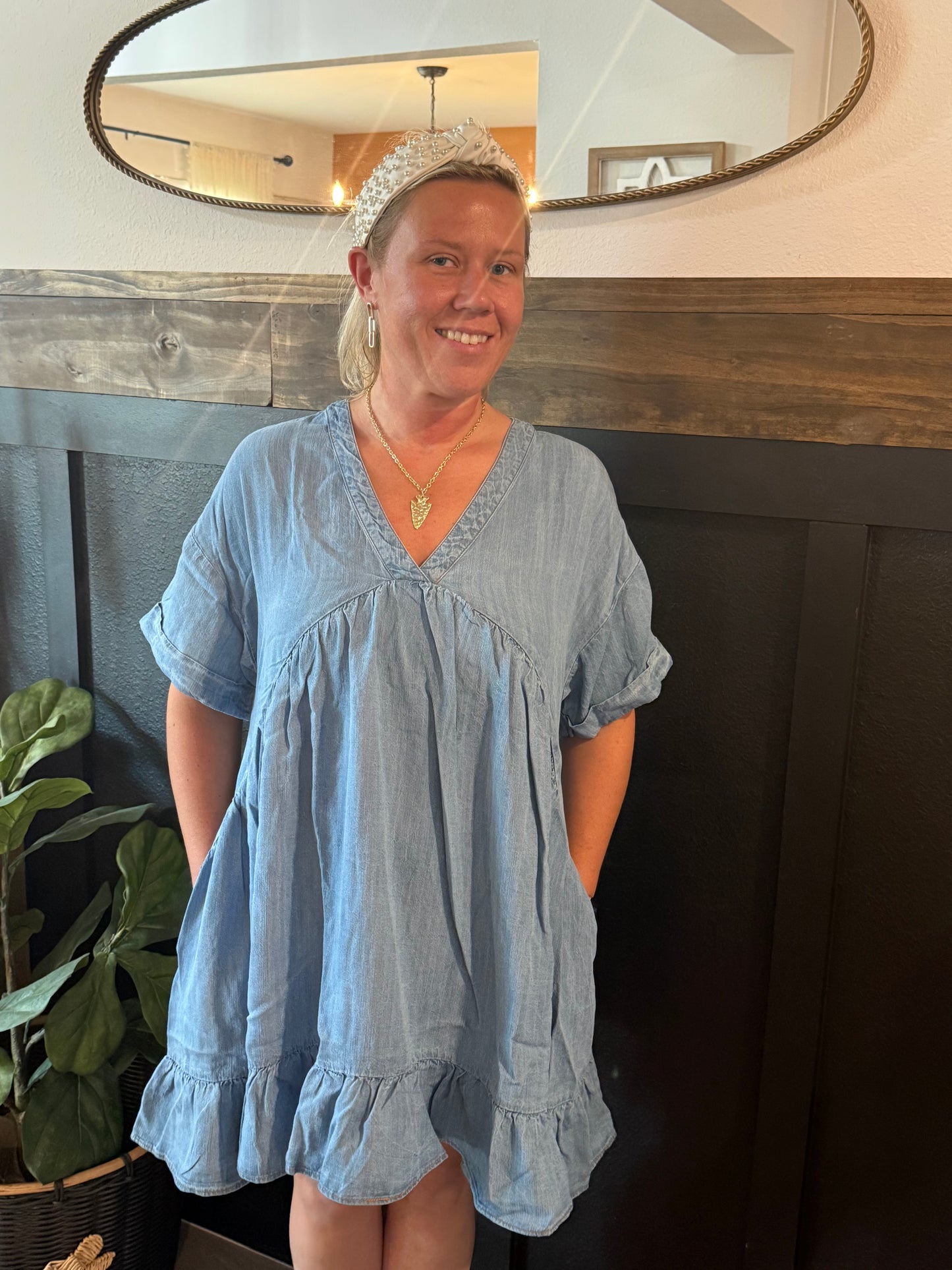 Denim Daydream Babydoll Dress