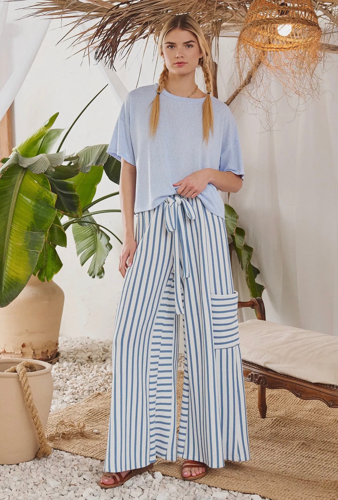 Blue Harbor Striped Pant *Curvy & Reg*