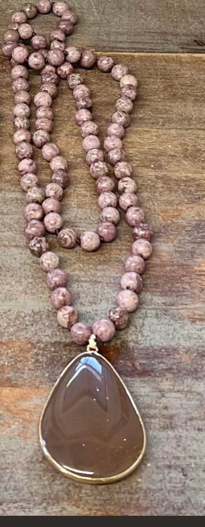 Plum Pendant Necklace