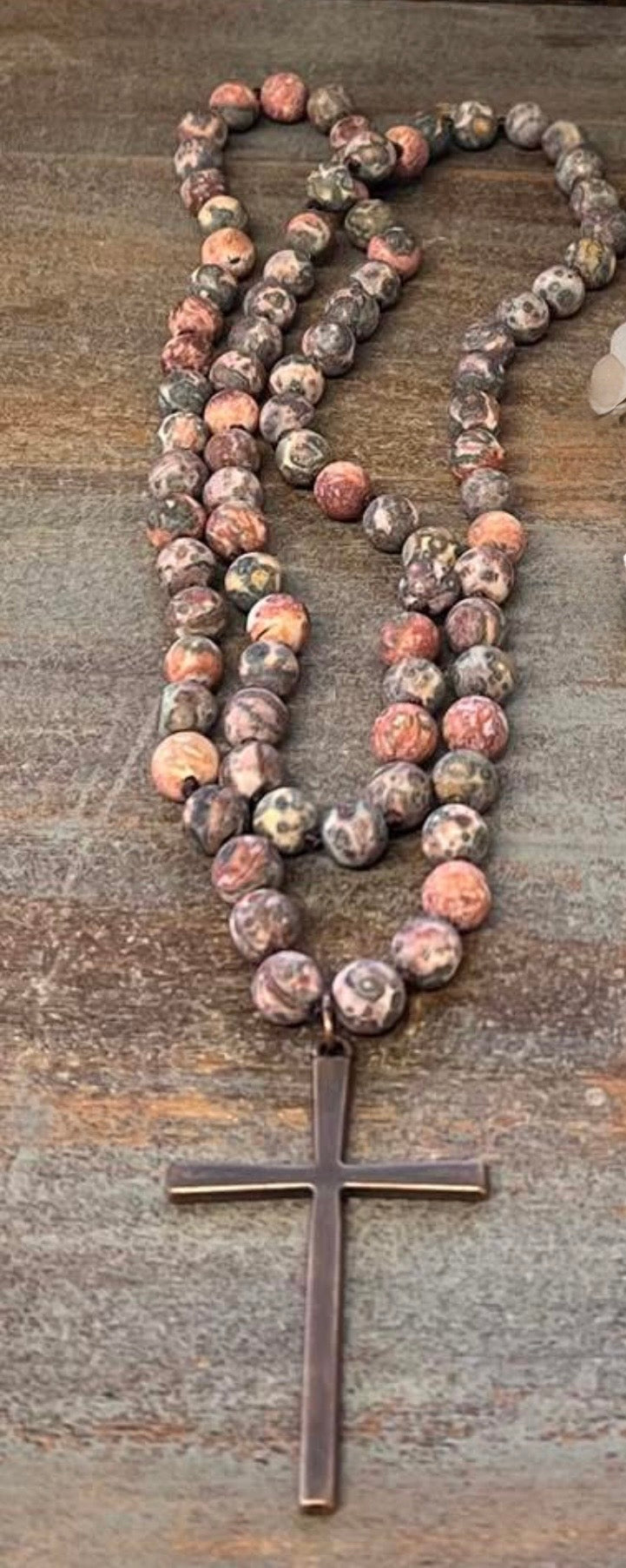 Earth Tone Cross Necklace