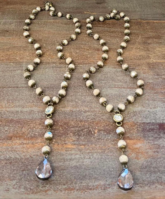Beige Beaded Necklace