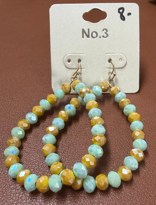 Light Blue & Lime Earrings