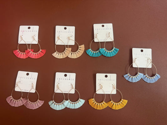 Fine Thread Tear Drop Earring