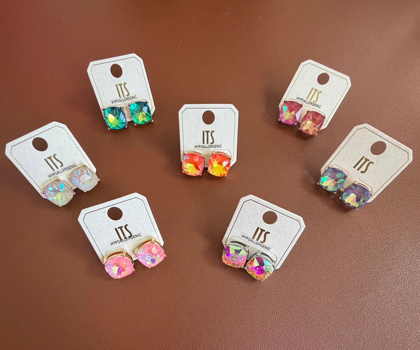 Faceted Stud Earrings