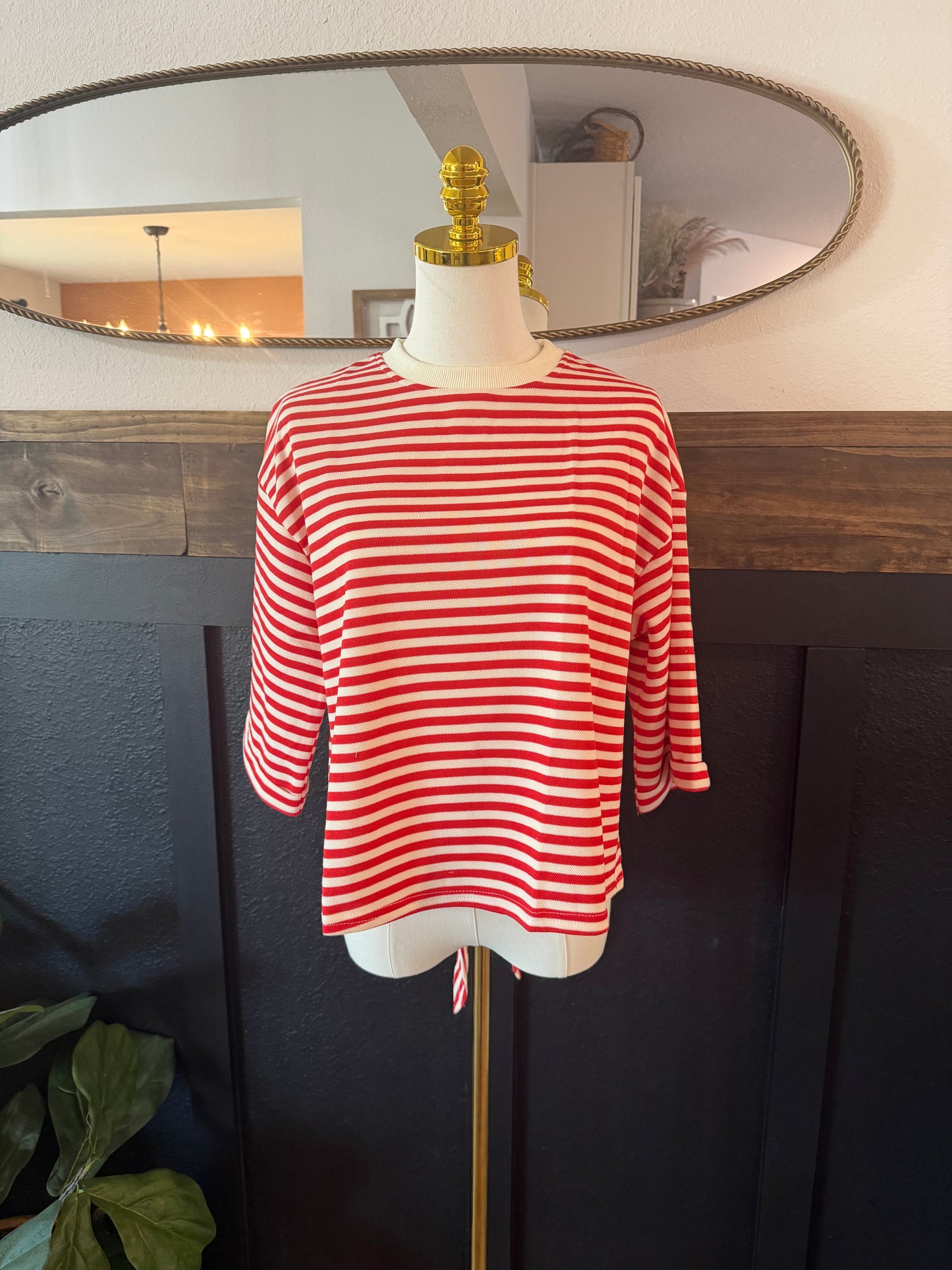 Sweet on Stripes Tie Back Top