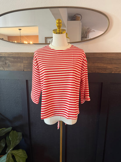 Sweet on Stripes Tie Back Top