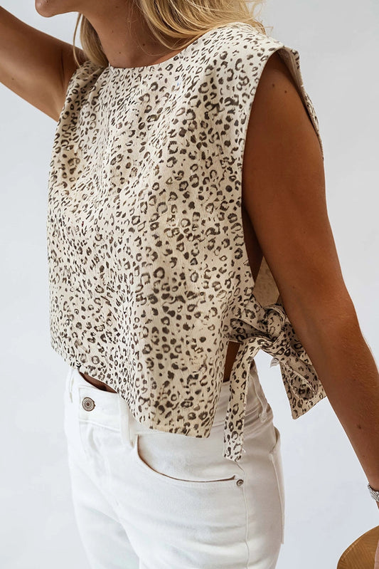 Leopard Tie-Side Tank
