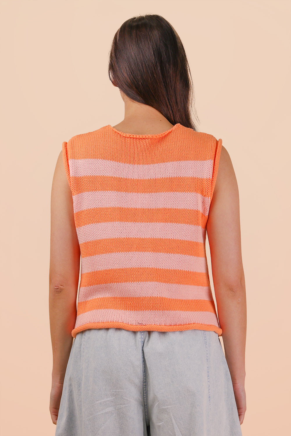 Striped Button Down Sweater Top