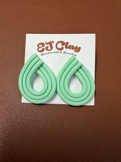 Clay Oval Earrings