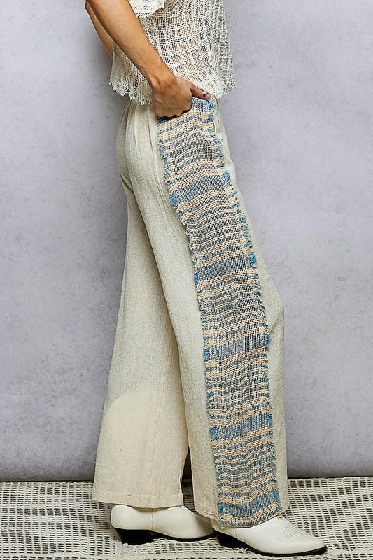 Natural Crochet Linen Pant