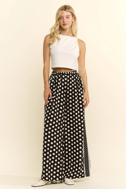 Bold & Dotted Wide Leg Pant