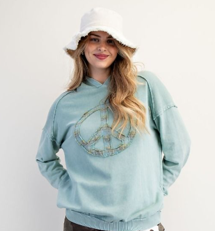 Peace Patchwork Hoodie