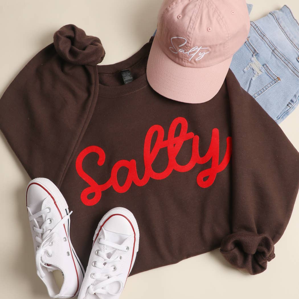 SALTY Heavyweight Crewneck Sweatshirt: One Size