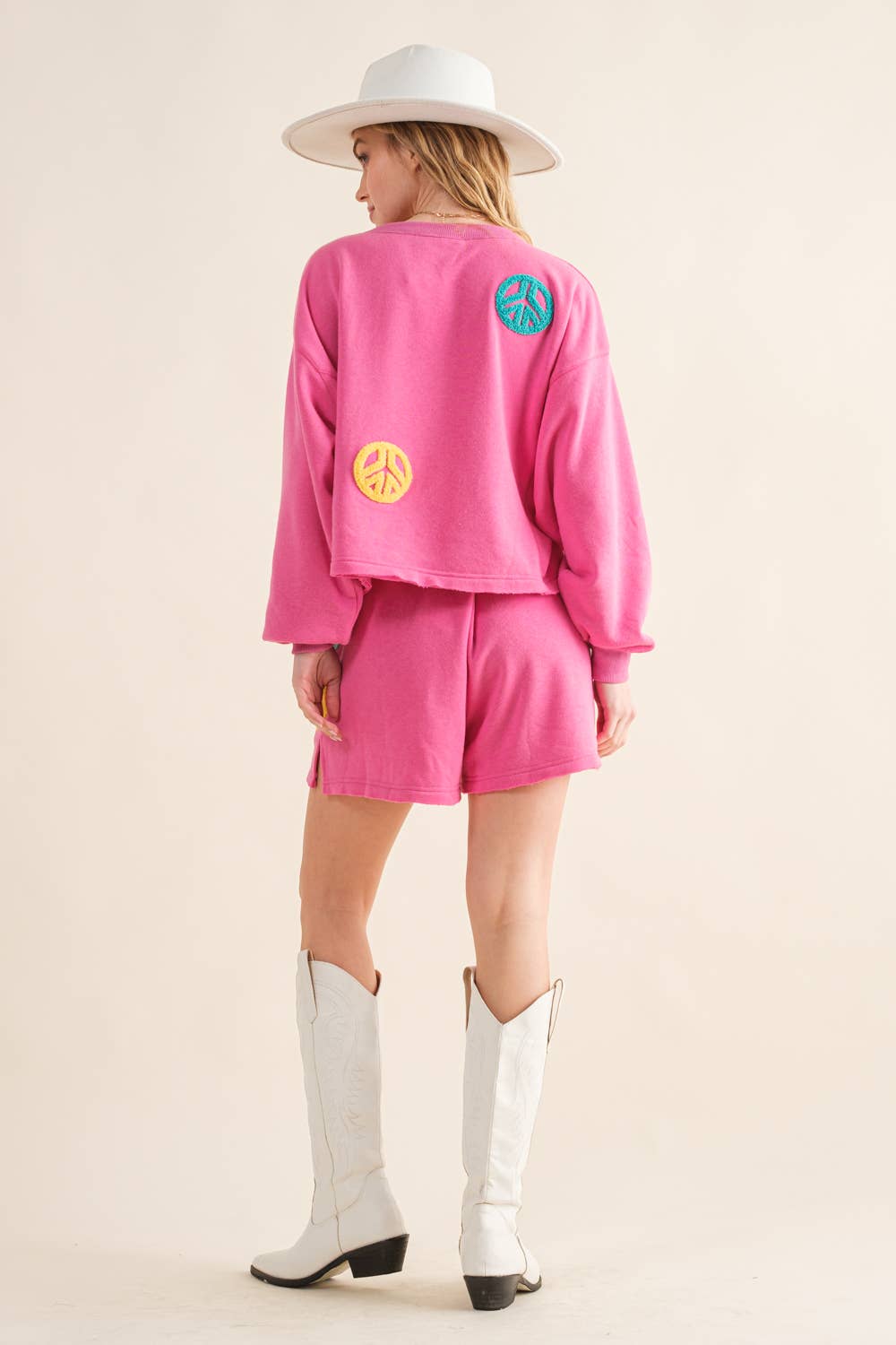 Good Vibes Pullover Top with Matching Shorts Set