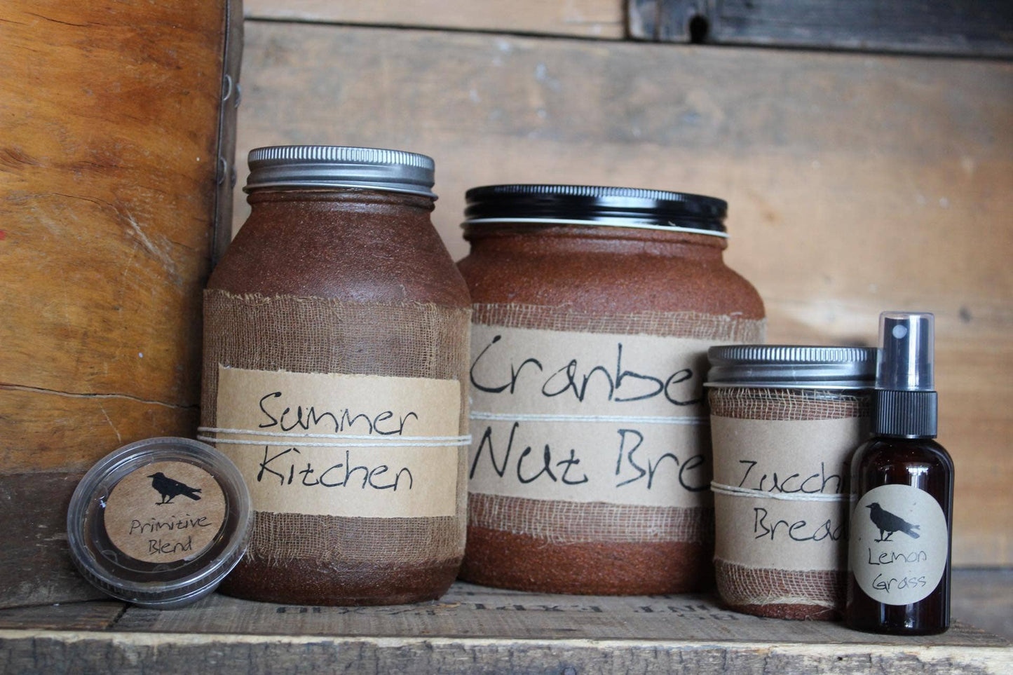 Primitive Jar Candle: Hazelnut Coffee: 8 OZ