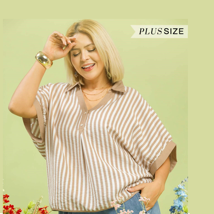 Curvy: Sunlit Latte Top